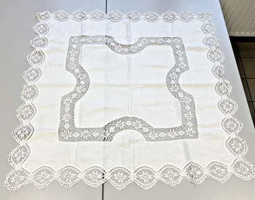 Antike tischdecke weiß - tischdecke,