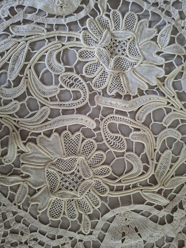 Antike runde tischdecke beige - antike,