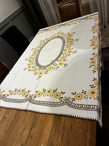 Vintage bestickte tischdecke - bestickte,