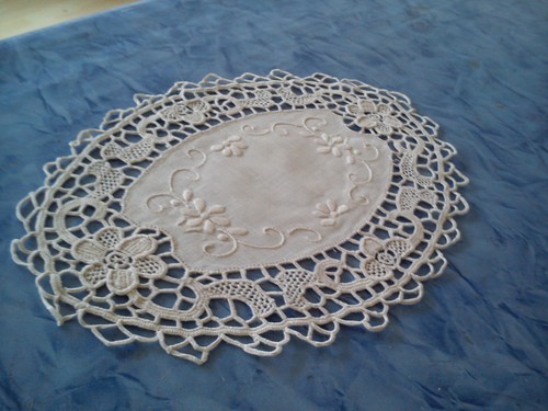 Antikes deckchen oval - deckchen,