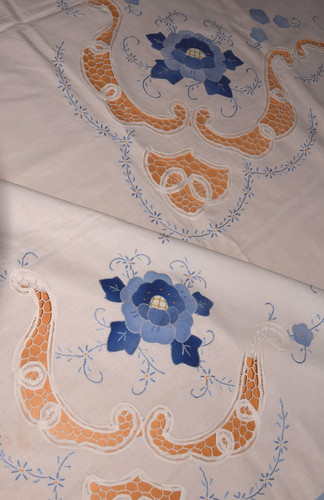 Alte antike tischdecke mit - tischdecke,