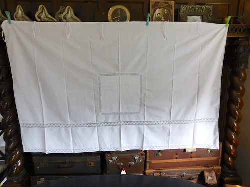 Antike gardine weiss breite - antike,