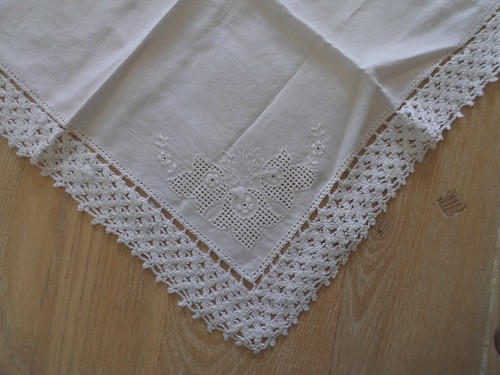 Antikes spitzen taschentuch - antikes,